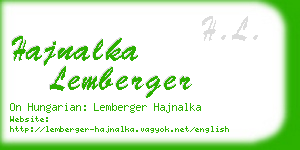 hajnalka lemberger business card